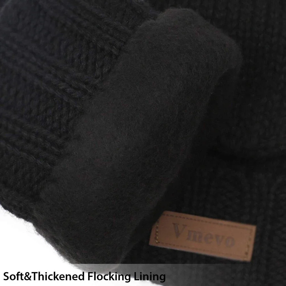 ViGrace Women's Convertible Fingerless Knit Wool Mittens - NWOT
